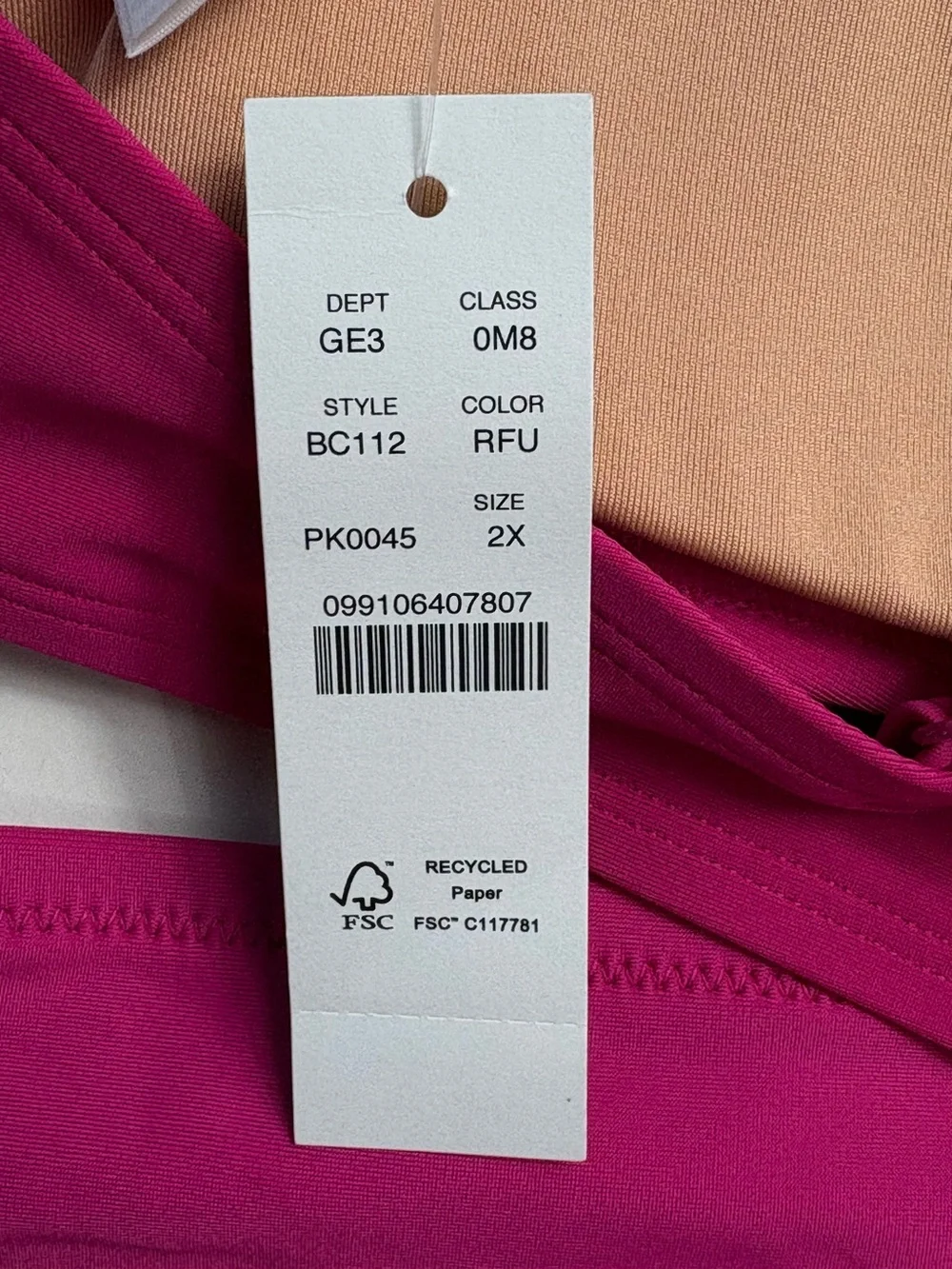 NWT J.Crew Radiant Fuchsia Bikini Set 2-Piece Top 2X Bottom 2X BC112 BC114